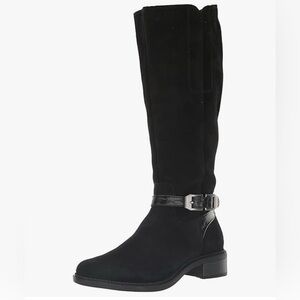 NEW Clarks Collection Maye Aster Black Suede Tall Boots - Size 7.5W